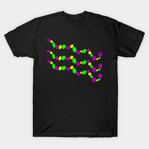 Mardi Gras Bead Design T-Shirt by Stephanie Kennedy 